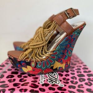 Bohemian Chic Wedge Heel Sandals